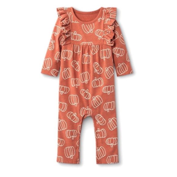 Cat & Jack Other - NWT Baby Cat & Jack Autumn Harvest Romper - Sz 3-6 Mo